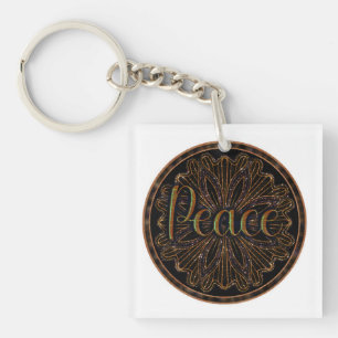 Virtue Peace Mandala Key Ring