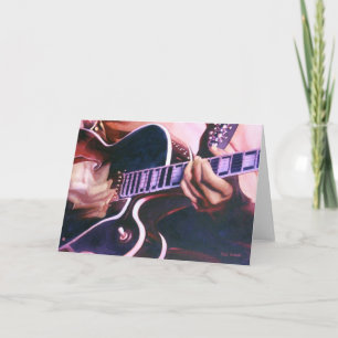 "Virtuoso" Guitar Player Watercolor Card