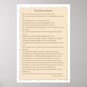 Virtuous Woman Parchment Print