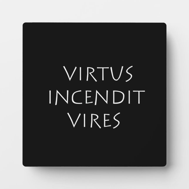 Virtus incendit vires plaque (Front)
