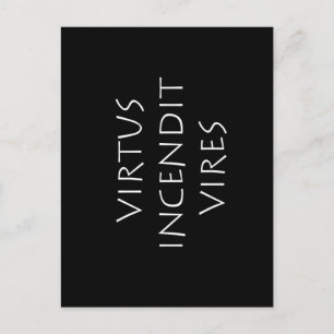Virtus incendit vires postcard