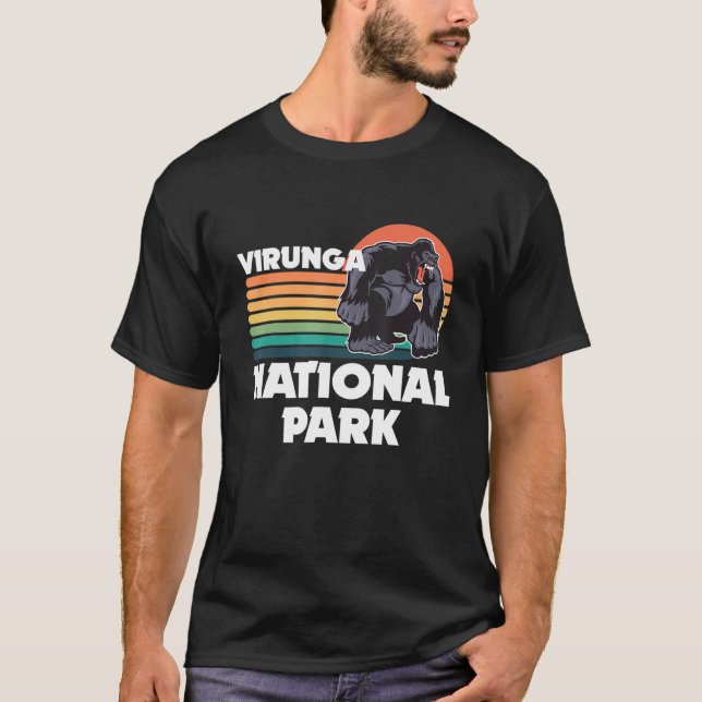 Virunga Park in Africa Gorilla Safari Souvenir Con T-Shirt (Front)