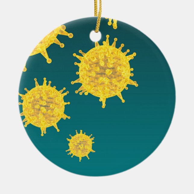 virus ceramic tree decoration (Front)