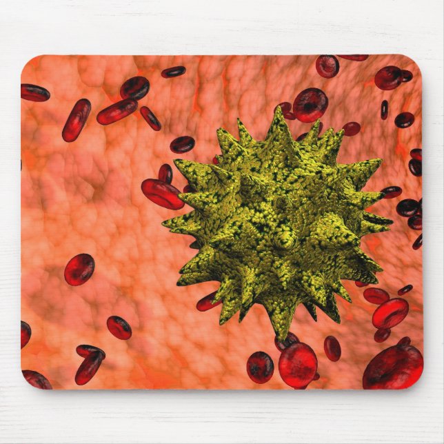 virus in bloodstream mouse pad (Front)
