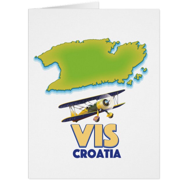 Vis Croatia map (Front)