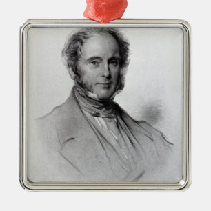 Viscount Palmerston, engraved by Emery Walker Metal Ornament