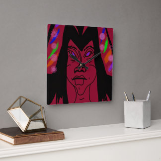 Viscountess with Headdress Square Wall Clock
