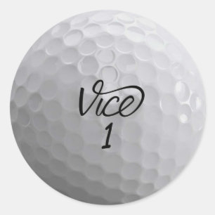 Vise Golf Ball Classic Round Sticker