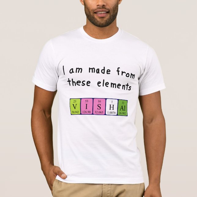 Vishal periodic table name shirt (Front)