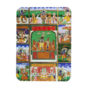 Vishnu in the centre of his ten avatars, Jaipur, R Magnet