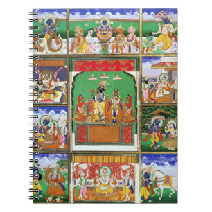 Vishnu in the centre of his ten avatars, Jaipur, R Notebook