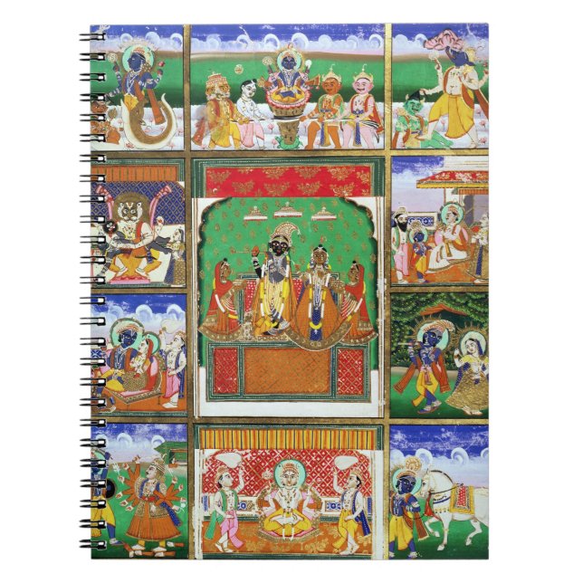 Vishnu in the centre of his ten avatars, Jaipur, R Notebook (Front)