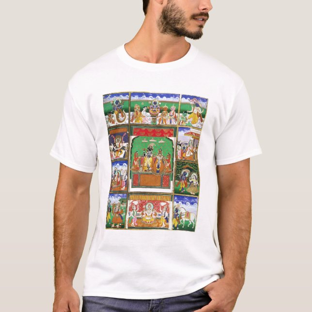 Vishnu in the centre of his ten avatars, Jaipur, R T-Shirt (Front)