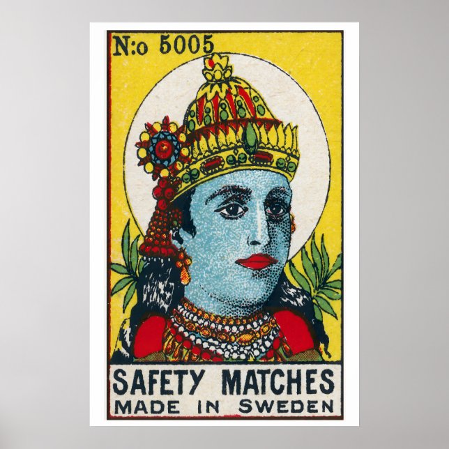 Vishnu Indian God - Matchbox Print - India Wall (Front)