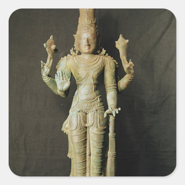 Vishnu, Late Chola Square Sticker (Front)