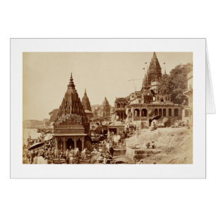 Vishnu Pud and Other Temples, Benares (sepia photo