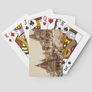 Vishnu Pud and Other Temples, Benares (sepia photo Playing Cards