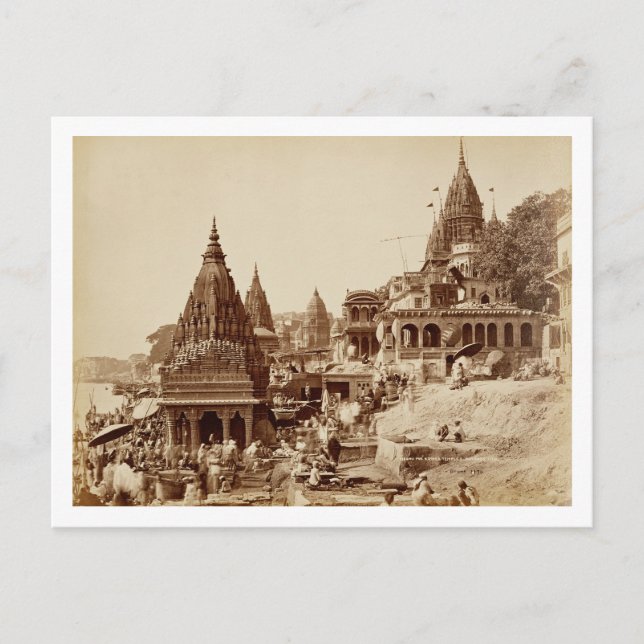 Vishnu Pud and Other Temples, Benares (sepia photo Postcard (Front)