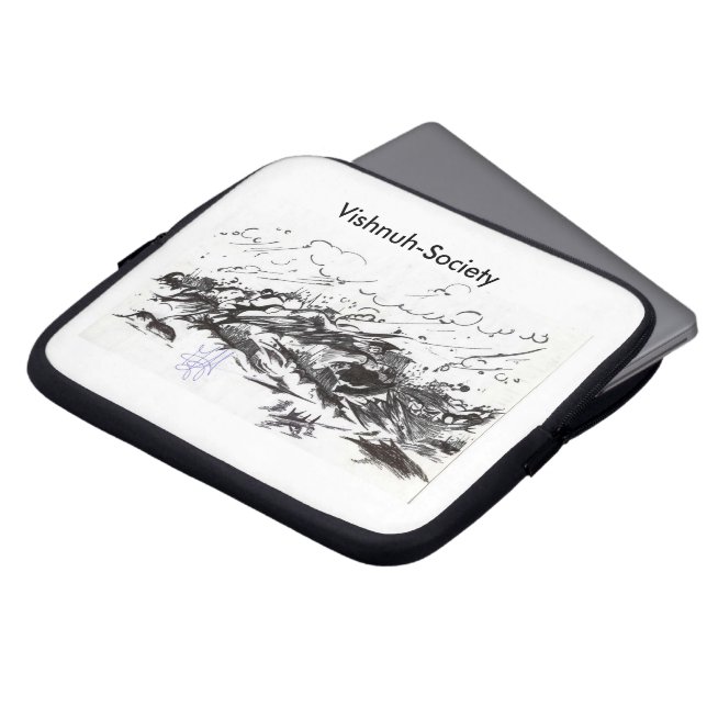 Vishnuh-Genocide enters from the sea Laptop Sleeve (Front Top)
