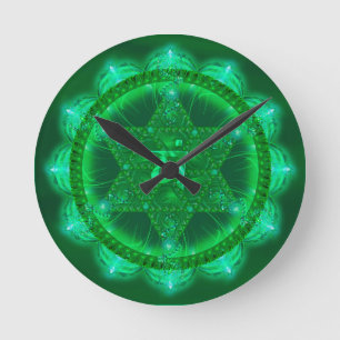 Vishuddhi Chakra Green Clock