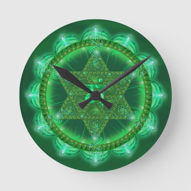 Vishuddhi Chakra Green Clock (Front)