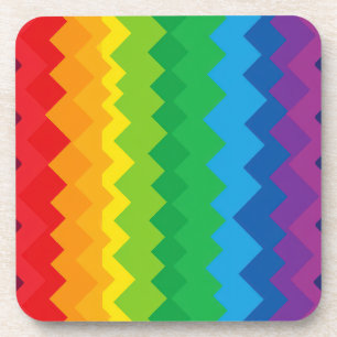 “Visibility” – An Abstract Pride Pattern #1 Coaster