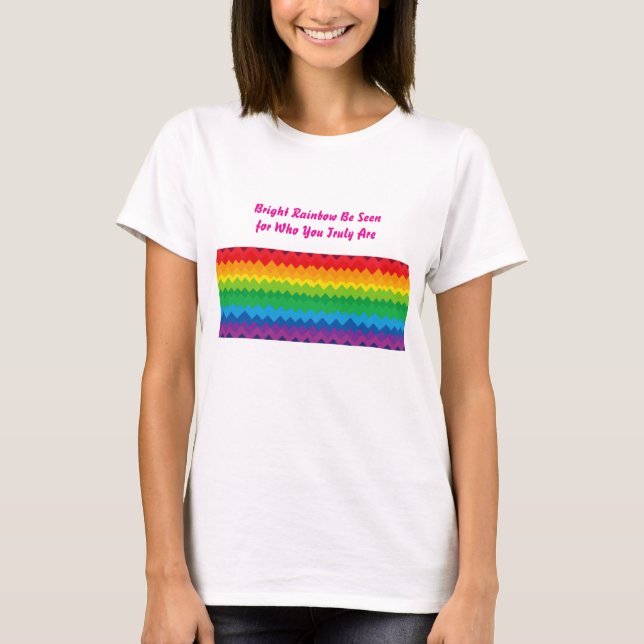 “Visibility” – An Abstract Pride Pattern #1 T-Shirt (Front)
