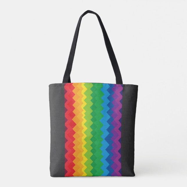 “Visibility” – An Abstract Pride Pattern #1 Tote Bag (Back)