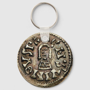 Visigoth Chindaswinth Gold Coin Obverse Key Ring