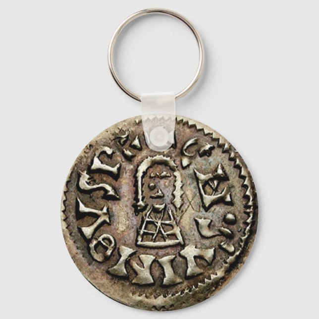 Visigoth Chindaswinth Gold Coin Obverse Key Ring (Front)