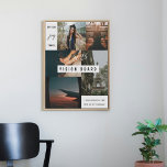 Vision Board Dream Life Manifest Faux Canvas Print<br><div class="desc">This vision board features 5 photos and quotes all of which are fully customisable! Add any picture or text you want to create your vision board with your own goals and achievements. Can also be a great gift!</div>