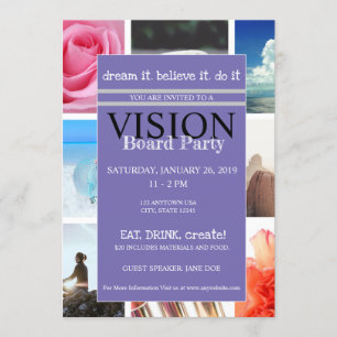 Vision Board Party Invitation