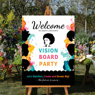 Vision Board Party Welcome Sign