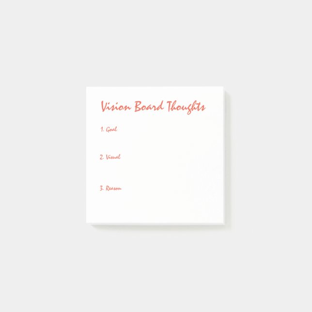 Vision Board Thoughts Post-It Notes (Front)