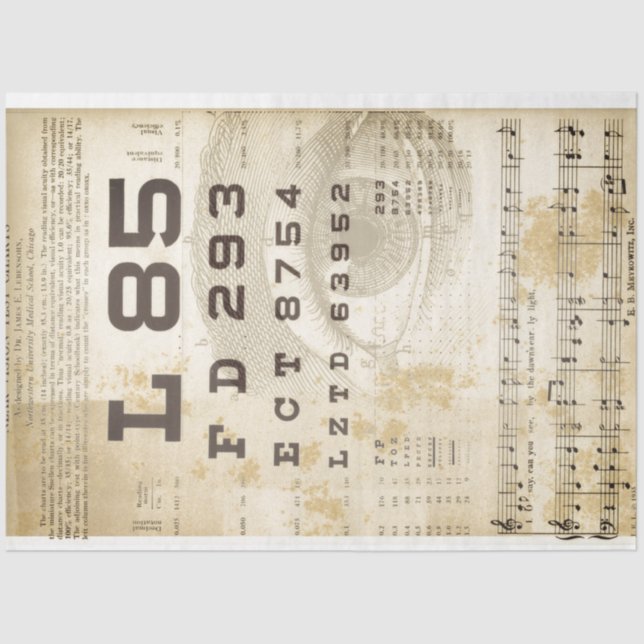 Vision Chart Furniture Decoupage Paper (Front)