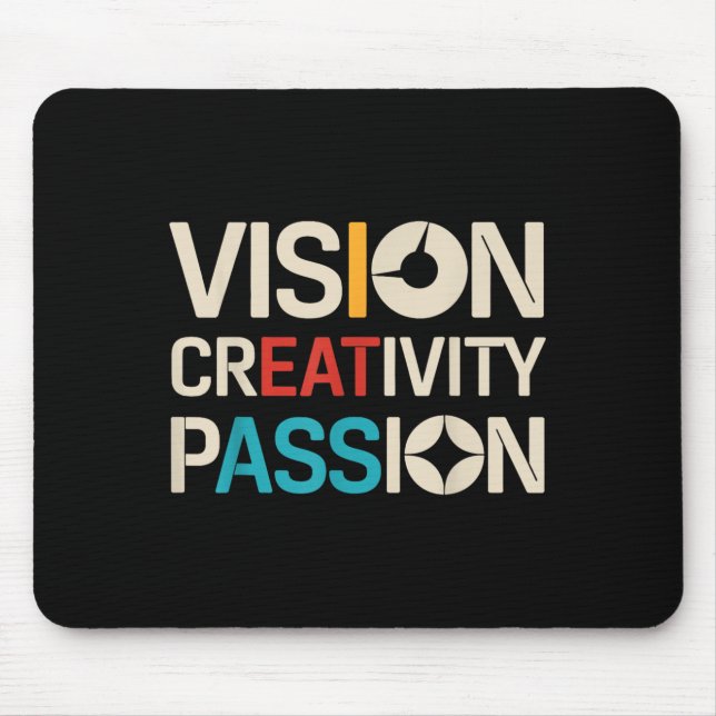 Vision Creativity Pion Funny Graphic Designer Art  Mouse Pad (Front)