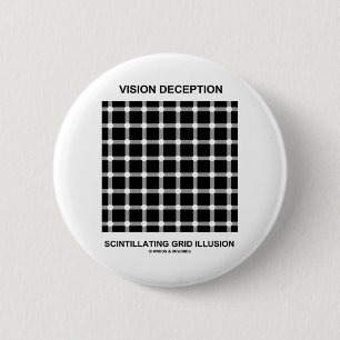 Vision Deception Scintillating Grid Illusion 6 Cm Round Badge