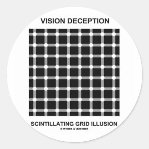 Vision Deception Scintillating Grid Illusion Classic Round Sticker