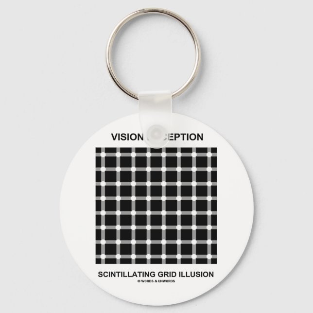 Vision Deception Scintillating Grid Illusion Key Ring (Front)