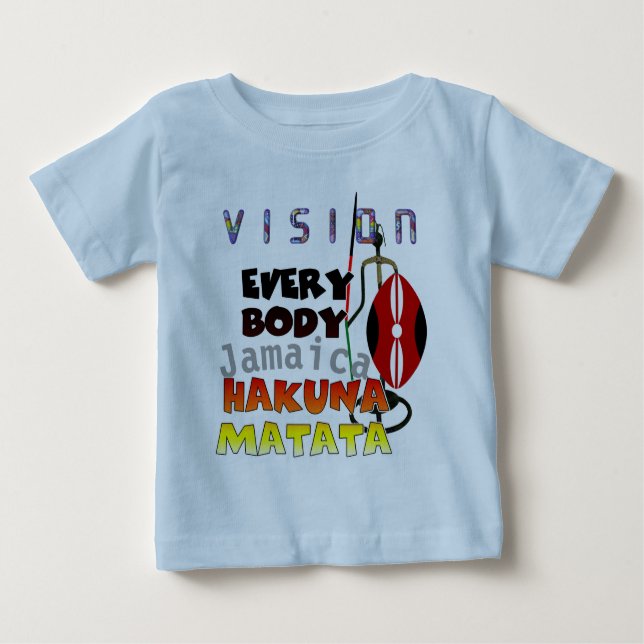 Vision Everybody Jamaica Hakuna Matata Baby T-Shirt (Front)