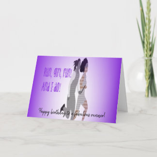 Vision Impaired Runner Birthday Card