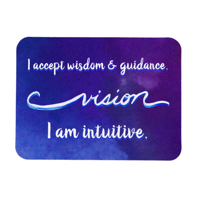 "Vision" Indigo Eye Chakra Inspiring Words Magnet (Horizontal)