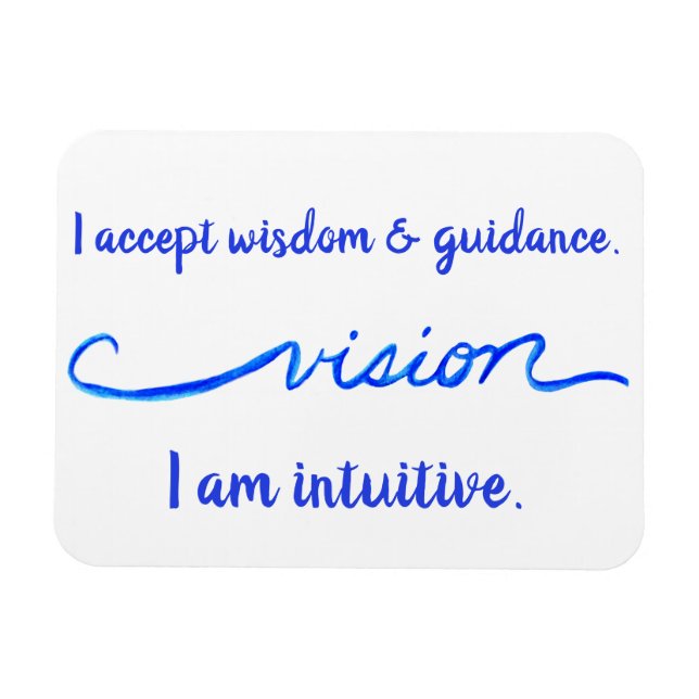 "Vision" Indigo Eye Chakra Inspiring Words Magnet (Horizontal)