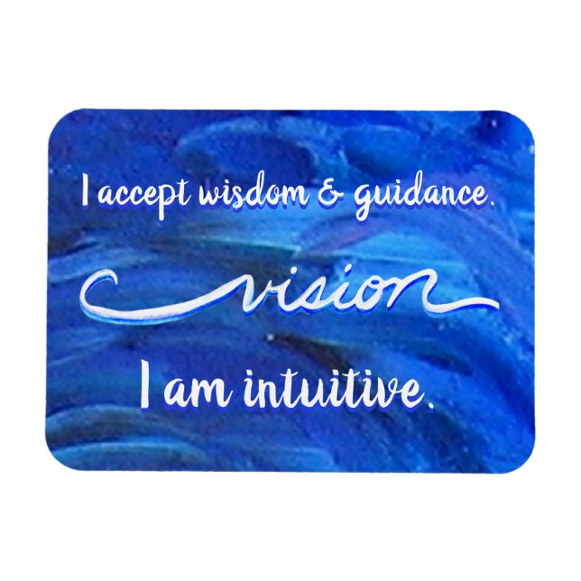 "Vision" Indigo Eye Chakra Inspiring Words Magnets (Horizontal)