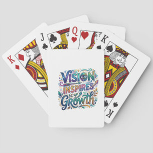 Vision Inspires Growth – Motivational Typography  Playing Cards