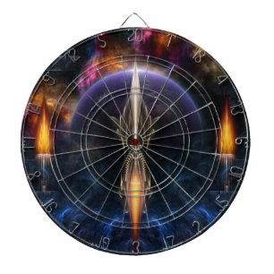 Vision Of Flight Fractal Art Dartboard