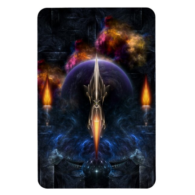Vision Of Flight Fractal Art Flexible Magnet (Vertical)