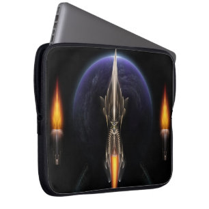 Vision Of Flight On Black Laptop Sleeve