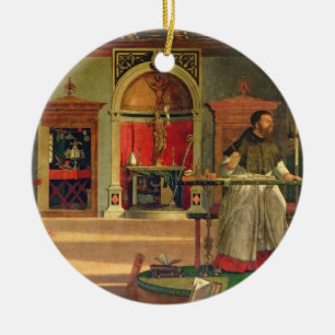 Vision of St. Augustine, 1502-08 (oil on canvas) ( Ceramic Tree Decoration