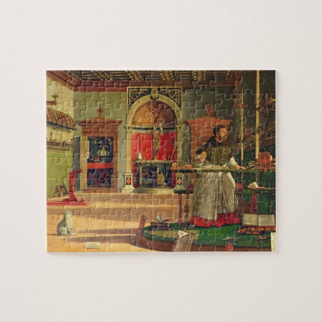 Vision of St. Augustine, 1502-08 (oil on canvas) ( Jigsaw Puzzle (Horizontal)